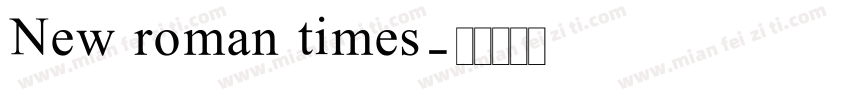 New roman times字体转换